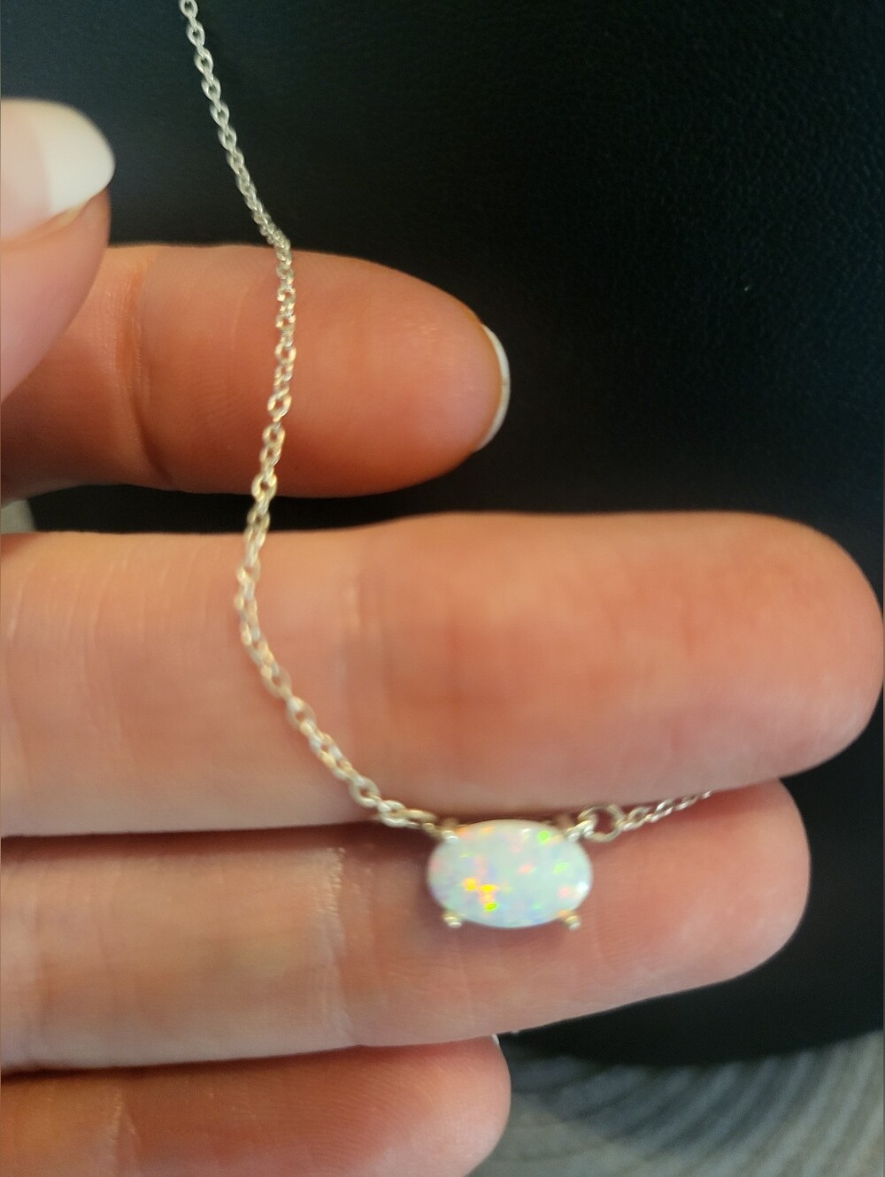 Fire Opal 925 Necklace
